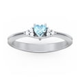 thumbnail image 2 of Birthstone Heart Ring with Shoulder Accents - Blue Topaz (December), 2 of 4