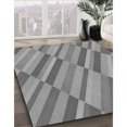 thumbnail image 3 of Ahgly Company Machine Washable Indoor Round Transitional Dark Gray Area Rugs, 5' Round, 3 of 7