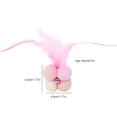 thumbnail image 2 of Bangcool Cat Chew Ball Plush Interactive Soft Cat Feather Ball Kitten Play Ball with Bell, 2 of 10