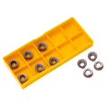 thumbnail image 2 of 10 Pcs Inserts en Carbure RPMT10T3MO Coupeurs pour Outil de Fraisage en Acier de Tour CNC, 2 of 10