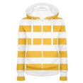 thumbnail image 1 of Mrat Tuniques Mode pour Femmes Chandails à Capuche Hauts à Capuche Coupe Ajustée Fermeture Éclair Cordon Chandails à Capuche Chandail à Cordon Col Rond Cordon Rayé Tunique en Lin Chandail Imprimé Jaune_ff L, 1 of 2