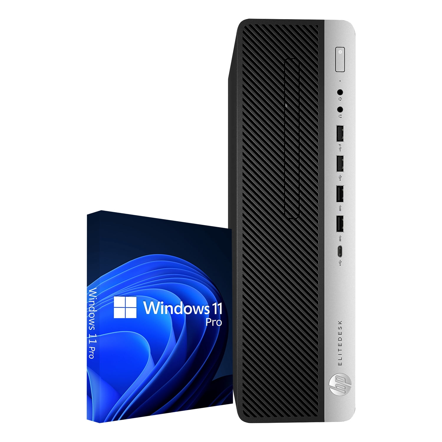 HP Computers ProDesk 800 G5 SFF Windows 11 Pro Business Desktop PC System | Intel Core i5 CPU | 32GB DDR4 RAM | 512GB(Fast Boot) SSD | WIFI | Black - Refurbished