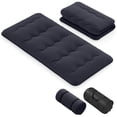 thumbnail image 1 of Costway Matelas Futon Double Japonais pour Sol, Coussin de Couchage, Housse Lavable, Sac de Transport, Noir, 1 of 10