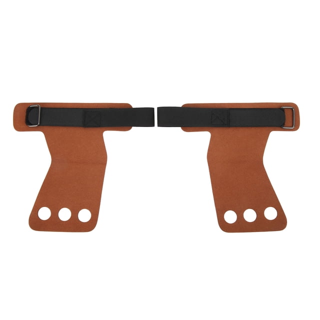 Gants de Protection pour les Mains à Trois Doigts, Poignées de Gymnastique Résistantes à l'Usure Antidérapantes pour Se Remonter Noir, Marron