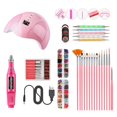 thumbnail image 1 of HILABEE 12 Pack Nail Dryer Light Polisher Crystals Brushes Nail File Striping Tapes Kit, 1 of 9