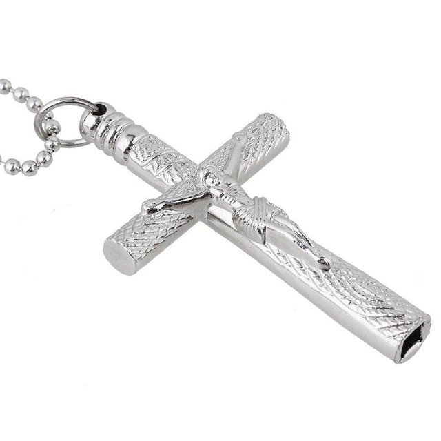 Baohd Collier Clé de Réglage de Tambour, Clé de Réglage de Tambour, Clé de Tambour Croisée avec Chaîne Collier Argent