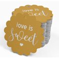 thumbnail image 4 of Inkdotpot Silver Foil Paper Hang Tags Love Is Sweet Wedding Favor Tags 50 Pieces, 4 of 6