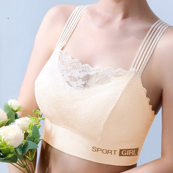 Haut de Soutien-Gorge Bandeau en Dentelle Sans Coutures pour la Maison et les Loisirs avec Coussinets Amovibles pour Soutien, Confort et Douceur