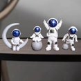 thumbnail image 4 of 4 Pcs Statue d'Astronaute Figurine de Spaceman Décoration Maison Blanc Bleu, 4 of 8