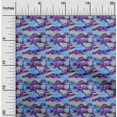 thumbnail image 2 of oneOone Viscose Jersey Violet Fabric Abstracts Craft Projects Decor Fabric Printed By The Yard 60 Inch Wide, 2 of 5