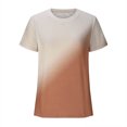 thumbnail image 4 of FAIWAD Tunique à Manches Courtes pour Femmes Col Rond Dégradé Basique T-Shirts Amples Blouse Légère Décontractée, 4 of 6