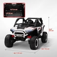 thumbnail image 3 of Qaba 2 Seater 24V 7AH Ride on Truck w/ Spring Suspension, Remote, White, 3 of 10