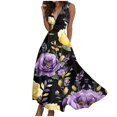 thumbnail image 1 of TJAZFJPA Raiponce Robe Femme Mode Printemps et Été Imprimée Sans Manches Col en V Fermeture Éclair Latérale Style Robe (5) Robe en Velours Femme Robes Blanches pour Femmes Formelle, 1 of 7