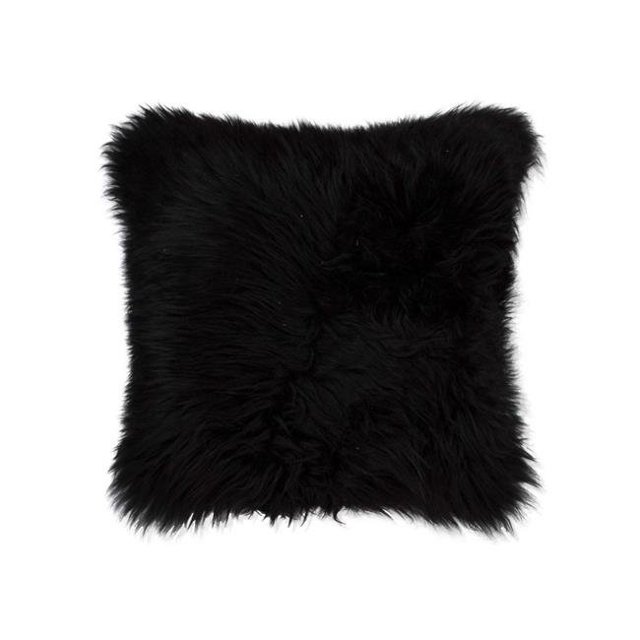 HomeRoots Decor 328287 18 x 18 in. Curly Single Sheepskin Area Rug, Black