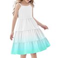 thumbnail image 2 of LOVZFMLL Robe d'Été Bohème à Bretelles pour Fillette, Décontractée, Sans Manches, à Étages, Style Camisole, pour 4-14 Ans, 2 of 7