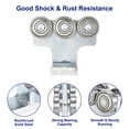 thumbnail image 3 of Unique Bargains 6 Wheels Trolley Sliding Rail Track System Roller Trolley for Electric Hoist Strut Channels 2 Pack, 3 of 7