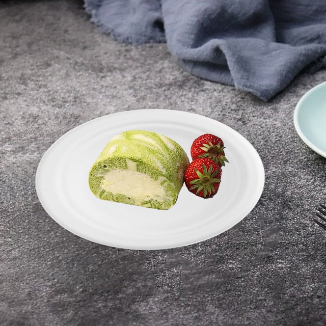 Danhjin Disposable Dishware Disposable Round Cutlery Paper Plates Disposable Pulp Molded Party Plates Kitchen Gadgets