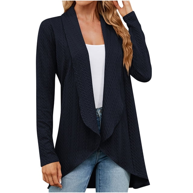 CEHVOM Cardigan Veste à Manches Longues Ample de Couleur pour Femmes en Liquidation
