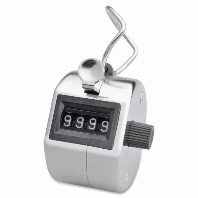 Fitness & Yoga Portable Number Counter for Training and Workouts – Durable Metal Hands-Free Tally Counter for Lap Digits and Repetition Tracking
