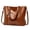 Brown_001, variant on Bmisegm Handbags for Women Large Designer Ladies Bag Pocket Purse Leather Meatloaf Bag Brown One Size