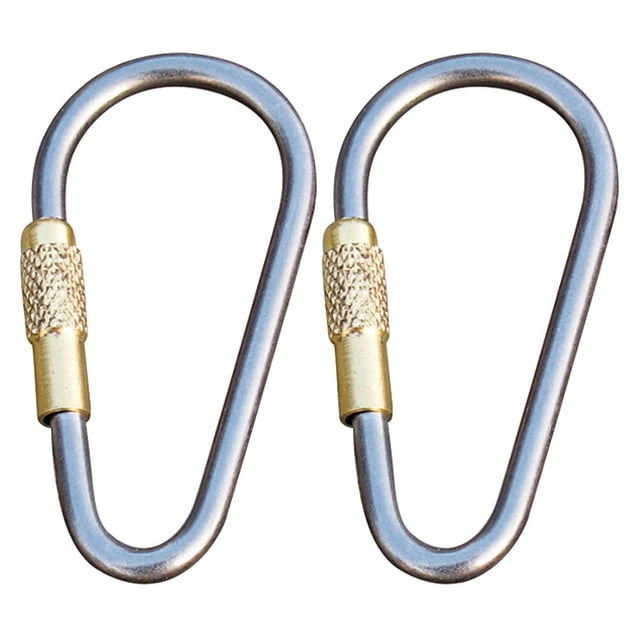 2PCS Outdoor Mountaineering Buckle High Strength Hiking D-Ring Carabiner