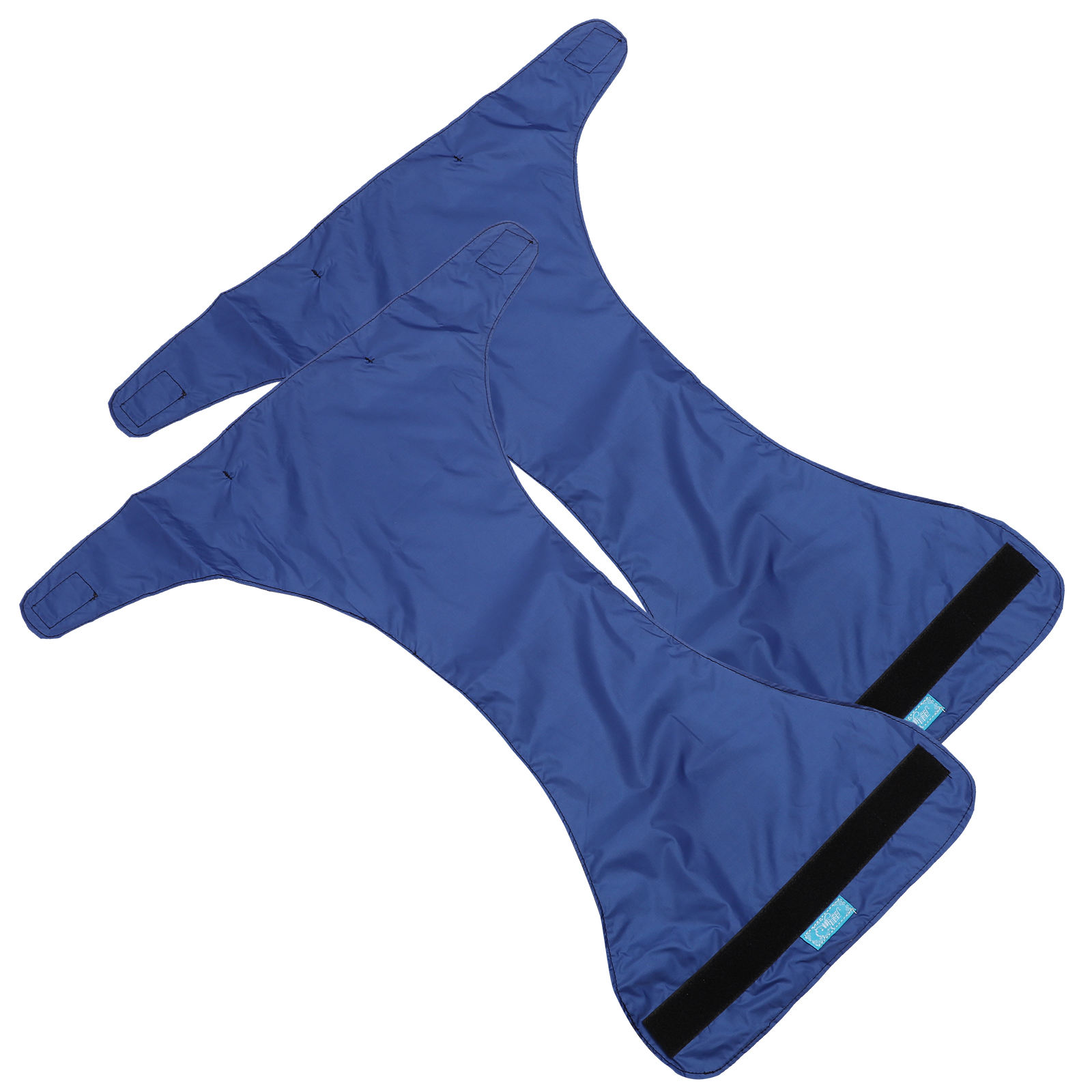 OULII 2Pcs Washable Waterproof Adult Diapers Blue Adjustable Leak Proof Comfortable Nappies