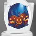thumbnail image 4 of Halloween Pumpkin Toilet Stickers Paper Material Electrostatic Film Special Pumpkin Pattern Easy to Use Repositionable for Bathroom Beautification Halloween Holiday Décor, 4 of 4