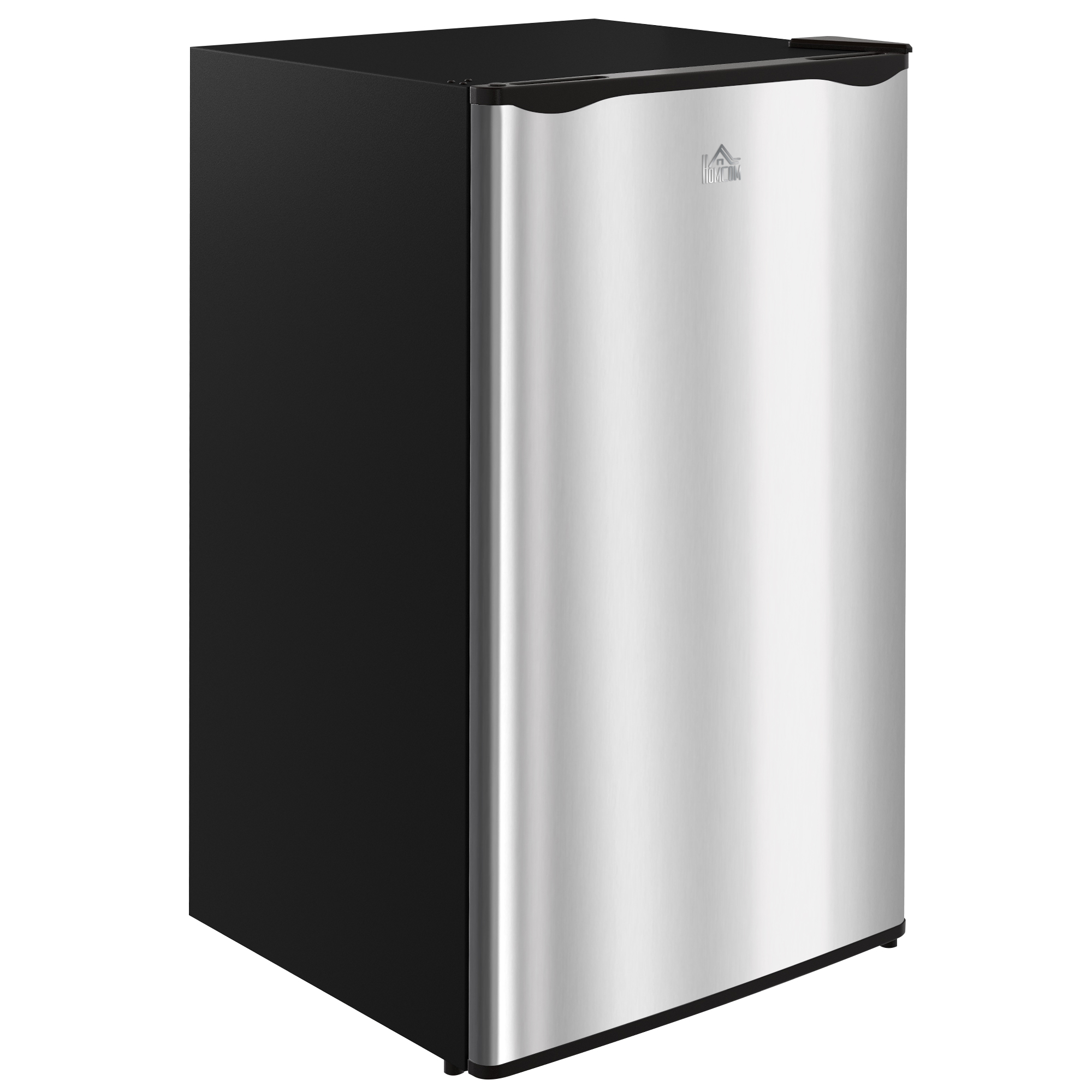 CoSoTower Compact Refrigerator, Mini Fridge with Freezer, Adjustable Shelf, Mechanical Thermostat and Reversible Door, Silver