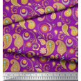 thumbnail image 4 of Soimoi Purple Rayon Fabric Mandala & Paisley Decor Fabric Printed Yard 58 Inch Wide, 4 of 4