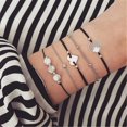 thumbnail image 1 of MesaSe Stackable Bracelets Multilayer Boho Bracelet Sets Beads Metal Chain Rope Adjustabl Bracelets For Women Elastic Rope Charm Bangle Bracelet Best Women Teen Girls, 1 of 6