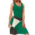 thumbnail image 2 of SMihono Summer Plus Size Dress for Women 2023 Mode Balnéaire d'Été Casual Imprimé Sans Manches Robe à Col Rond, 2 of 6