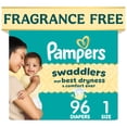 thumbnail image 1 of Pampers Swaddlers Diapers, Size S1 (0-10 lbs), 96 Count, Absorbent, Keeps Baby Dry and Comfortable, Pediatrician Recommended Skin Safe Disposable Baby Diaper, 1 of 29