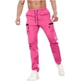thumbnail image 1 of WRKEKC Cargo Pants for Men Solid Color Casual Elastic Waist Drawstring Pocket Work Pants for Everyday Work Wear, 1 of 7
