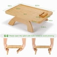 thumbnail image 4 of Sofa Tray Table Clip-On Side Table, Fits Wide Sofa Arms, Foldable Sofa Tray with 360° Rotating Phone Holder, Armrest Table for Eating/Drinking/Snacks/Remote Controls (Rectangular), 4 of 7