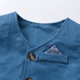 thumbnail image 4 of B91xZ Ensemble 2 Pcs pour Garçons Chemise à Manches Courtes Imprimée et Shorts 2 Pcs, Marine 4-5 Ans, 4 of 5