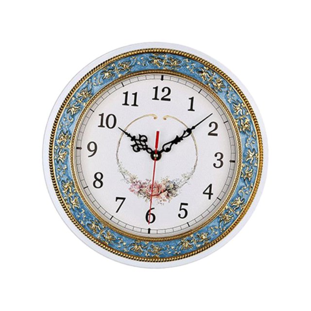 simhoa 11inch Super Mute Clock Non Ticking Wall Clock Home Office Decor Blue