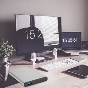Pièce jointe du disque dur externe, jusqu'à 6Gbps Boîtier de disque dur USB3.0 en alliage d'aluminium haute vitesse pour 2.5 1 cm 79.5mm 0,30,4in SSD HDD, Appui 2TB Capacité