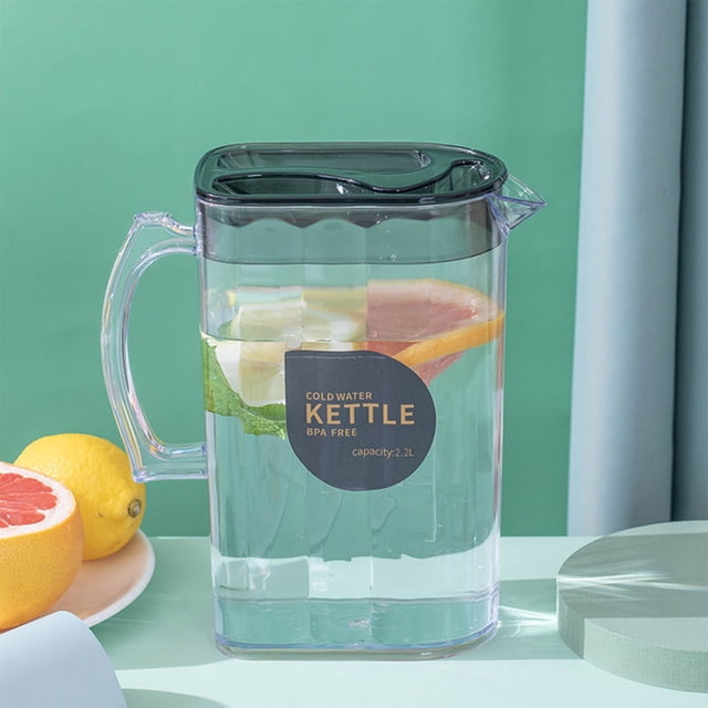 EGNMCR Kitchen Utensils Set, Cold Water Kettle Household With Lid Plastic Pot Large Capacity With Scale water kettle