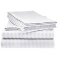 thumbnail image 1 of ELAINE KAREN 1800 Series - Soft Brushed Microfiber - Striped TWIN Bed Sheet Set, White, 1 of 1