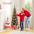 thumbnail image 4 of Gymax 5 ft Pre-Lit Artificial Christmas Tree Slim Pencil Xmas Tree Holiday Party Decor, 4 of 10