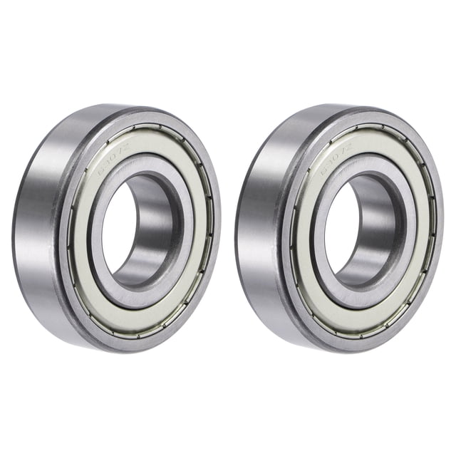 Unique Bargains Roulements à Billes à Gorge Profonde 35x80x21mm 6307ZZ à Double Écran en Acier Chromé, Lot de 2