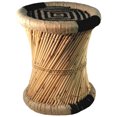 thumbnail image 1 of Natural Geo Tabouret d'Appoint en Moray - Diamant Noir Tissé à la Main, 1 of 4