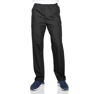 Landau Essentials Pantalon d'Uniforme à 7 Poches pour Hommes : Coupe Classique et Décontractée, Élastique, Fermeture Éclair devant, à Enfiler Médical 8555