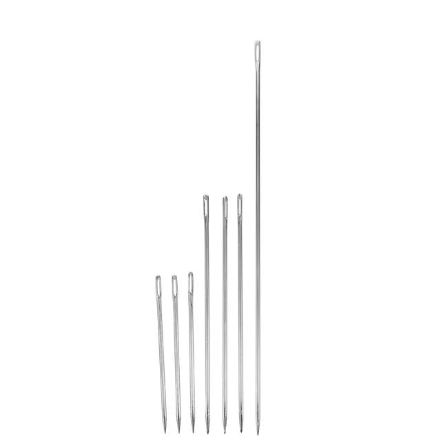 7Pcs Hand Sewing Needles Steel Leather Crafting Professionals 15.00X0.30X0.30in