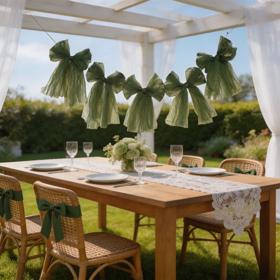 Décorations de Couronne en Tissu avec Nœud et Fleurs pour Fêtes d'Anniversaire, Déco d'Arche de Mariage, Suspension Murale pour Manteau de Foyer, Toile de Fond et Installation de Fête de Jardin Extérieure