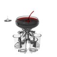 thumbnail image 5 of Ensemble Distributeur de Vin et Liqueur en Acrylique Blanc avec 6 Verres, Module de Division 2e Génération Efficace, Design Léger 352g – Comprend Brosse et Ouvreur pour Fêtes, Rassemblements et Distribution Uniforme des Boissons, 5 of 5
