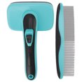thumbnail image 3 of Kit de Brosse pour Animaux de Compagnie, Processus de Perle d'Aiguille d'Acier Inoxydable Favorisent la Circulation Sanguine Brosse Slicker de Chien pour la Maison, 3 of 8