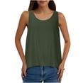 thumbnail image 1 of Dealovy Camisoles pour Femmes Col Ras du Cou Sans Manches Dos Ouvert Hauts de Sortie Blouses Amples Ajustées Camisole, 1 of 6
