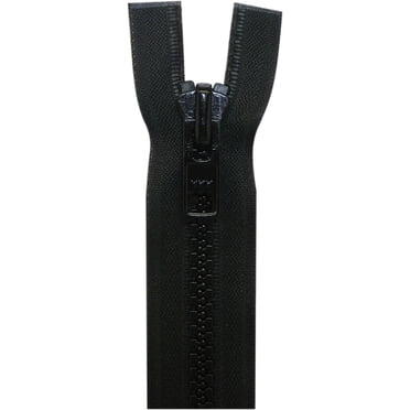 COSTUMAKERS Two-Way Separating Zipper 65 cm (25.6 in) (25.6), Black, #10 Vislon Molded Teeth
