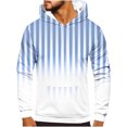thumbnail image 1 of Rbaofujie Sweat à Capuche pour Hommes Mode Décontractée Col Rond Poches Dégradé Imprimé Pull Manches Longues, 1 of 5